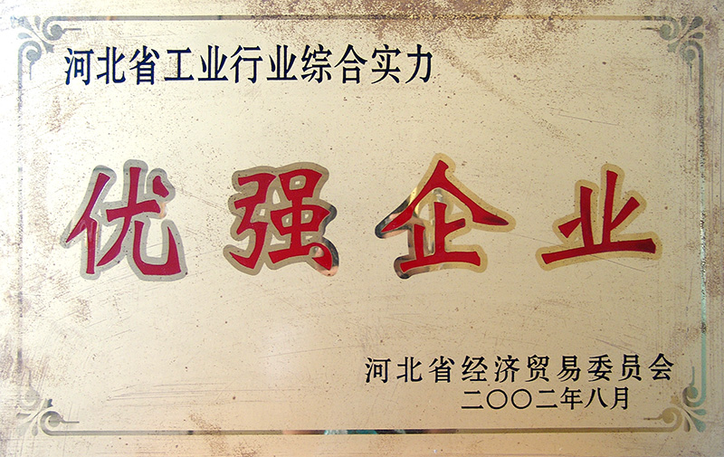 河北省工業(yè)行業(yè)綜合實力優(yōu)強(qiáng)企業(yè)